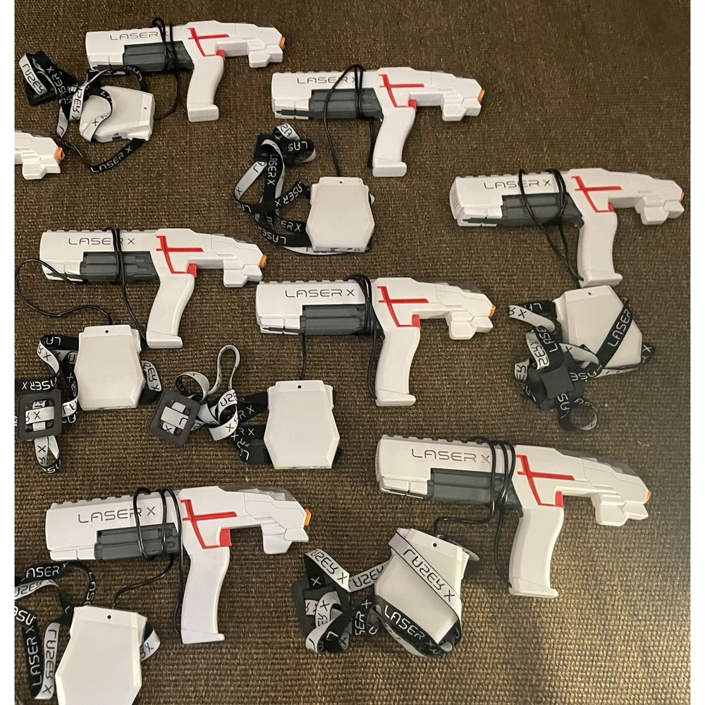 Laser X Revolution (7) Player Sets w/Blasters and Chest Receivers Laser Tag